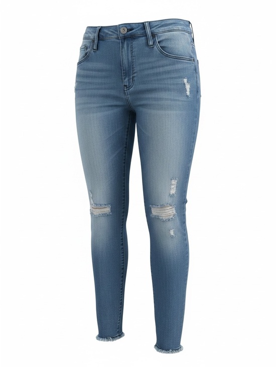 Universal Thread Denim - Universal Thread Light Blue Distressed High-Rise Skinny Jeans - Women